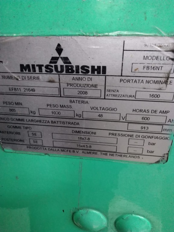 Carrello elettrico Mitsubishi FB16NT