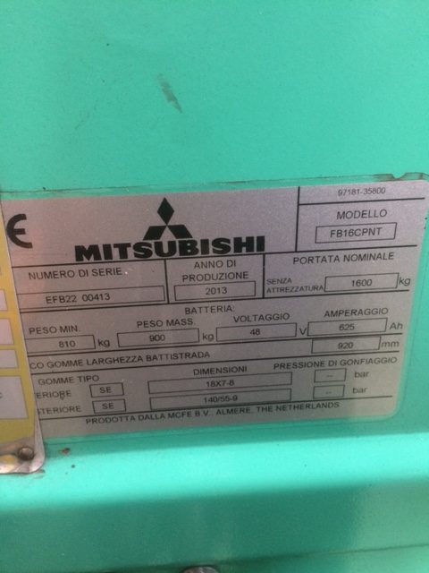 Carrello elettrico Mitsubishi FB16CPNT