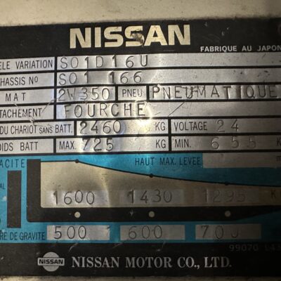 Carrello elettrico Nissan S01D16U