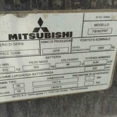 Carrello elettrico Mitsubishi FB16PNT